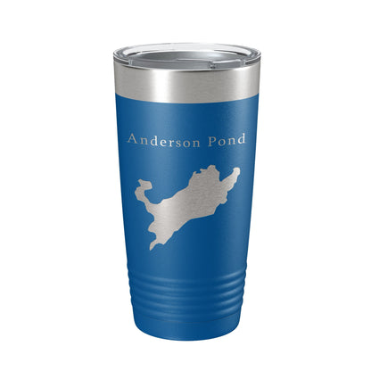 Anderson Pond Tumbler Lake Map Travel Mug Insulated Laser Engraved Coffee Cup Connecticut 20 oz-6