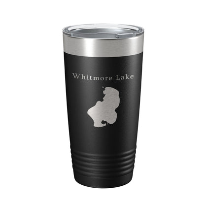 Whitmore Lake Map Tumbler Travel Mug Insulated Laser Engraved Coffee Cup Michigan 20 oz-0