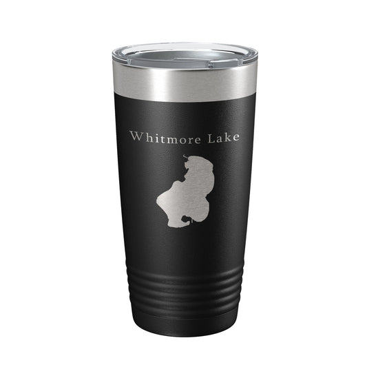 Whitmore Lake Map Tumbler Travel Mug Insulated Laser Engraved Coffee Cup Michigan 20 oz-0