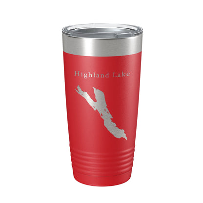 Highland Lake Bridgton Map Tumbler Travel Mug Insulated Laser Engraved Coffee Cup Maine 20 oz-10