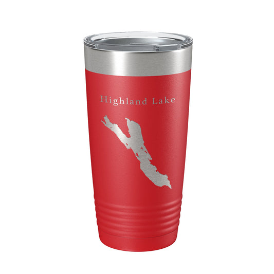 Highland Lake Bridgton Map Tumbler Travel Mug Insulated Laser Engraved Coffee Cup Maine 20 oz-10