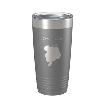 Ore Lake Map Tumbler Travel Mug Insulated Laser Engraved Coffee Cup Huron River Chain of Lakes Michigan 20 oz-16