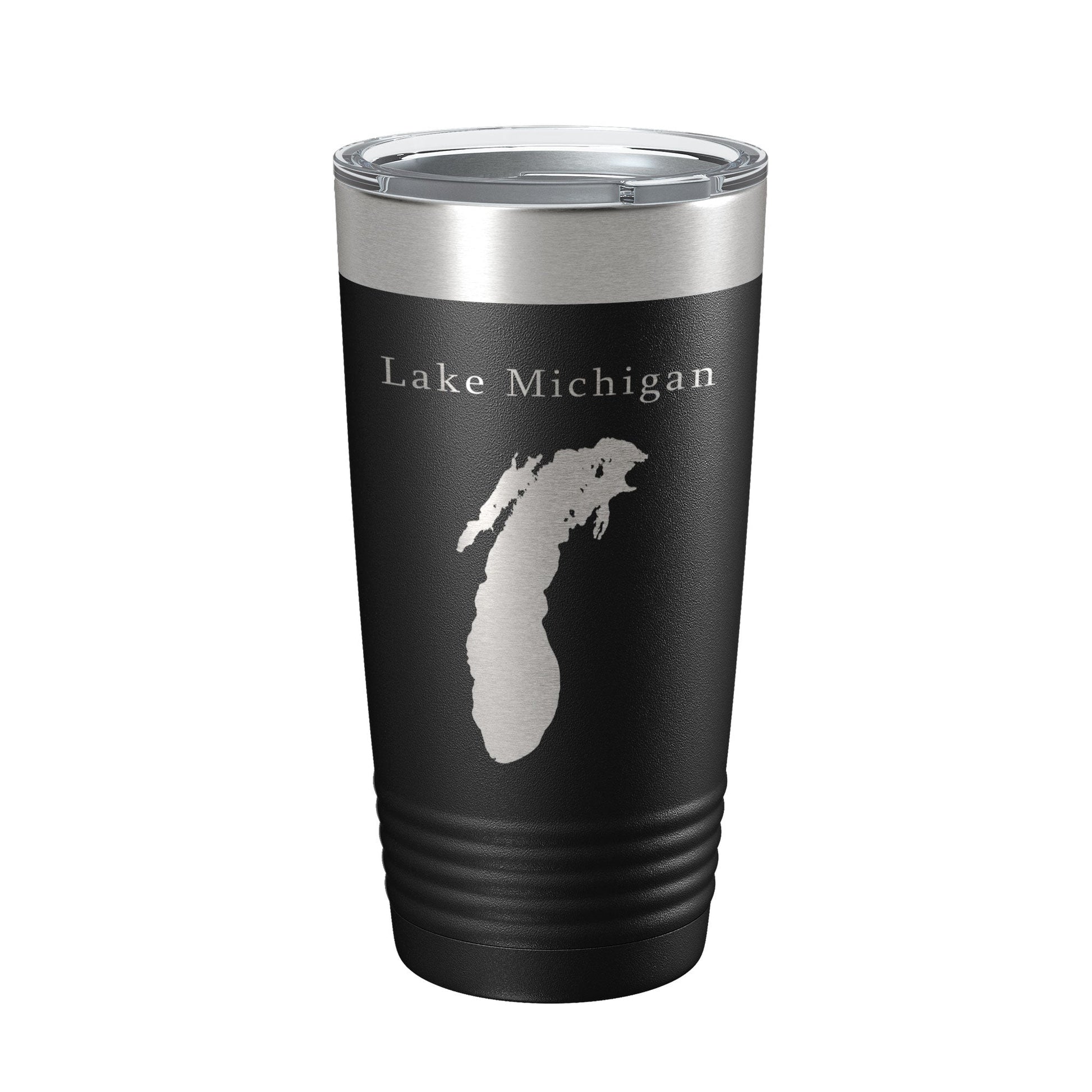 Lake Michigan Map Tumbler Travel Mug Insulated Laser Engraved Coffee Cup Illinois Wisconsin Indiana Michigan 20 oz-0