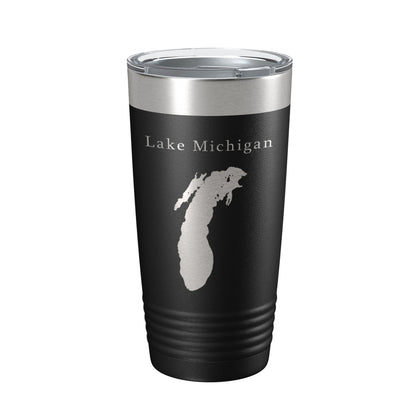 Lake Michigan Map Tumbler Travel Mug Insulated Laser Engraved Coffee Cup Illinois Wisconsin Indiana Michigan 20 oz-5