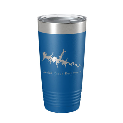 Cedar Creek Reservoir Tumbler Lake Map Travel Mug Insulated Laser Engraved Coffee Cup Alabama 20 oz-6