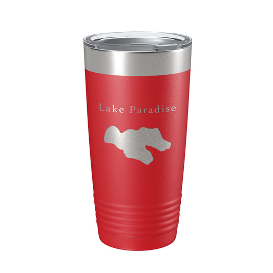 Lake Paradise Map Tumbler Travel Mug Insulated Laser Engraved Coffee Cup Michigan 20 oz-10