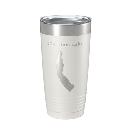 Cle Elum Lake Map Tumbler Travel Mug Insulated Laser Engraved Coffee Cup Washington 20 oz-1