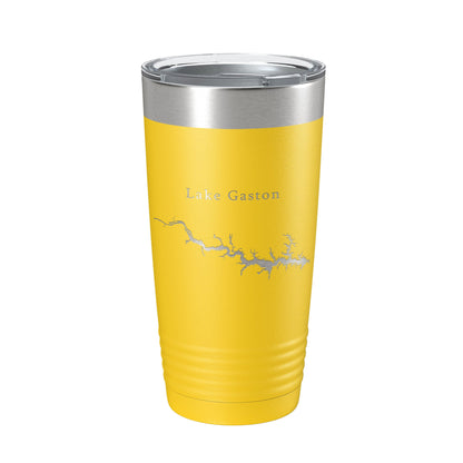 Lake Gaston Map Tumbler Travel Mug Insulated Laser Engraved Coffee Cup North Carolina Virginia 20 oz-19