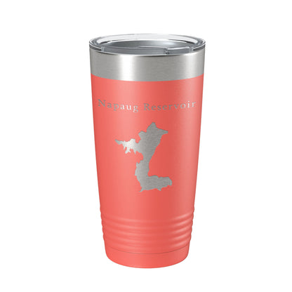 Napaug Reservoir Tumbler Lake Map Travel Mug Insulated Laser Engraved Coffee Cup Connecticut 20 oz-20