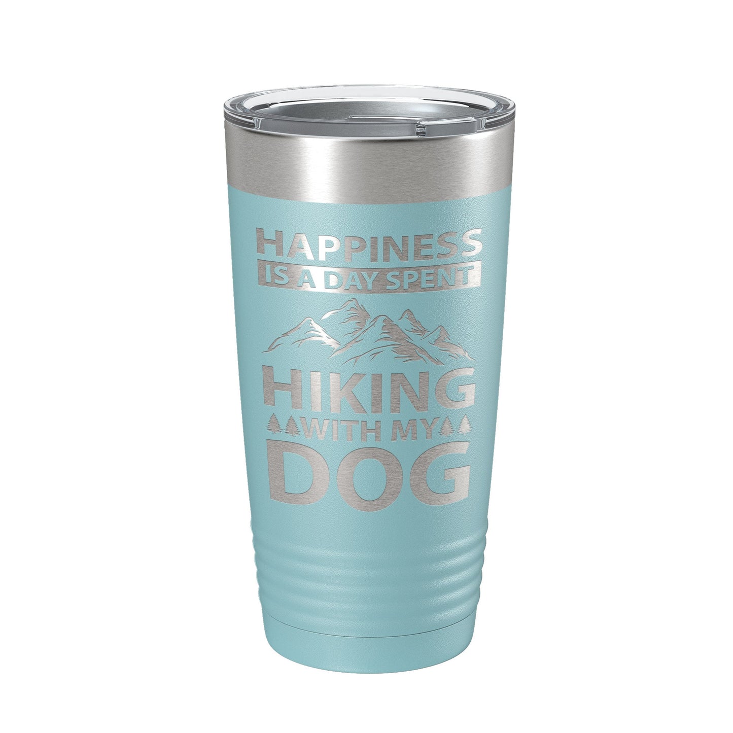 Dog Lover Tumbler Happiness Is A Day Spent Hiking With My Dog Travel Mug Insulated Laser Engraved Coffee Cup Happy 20 oz-13