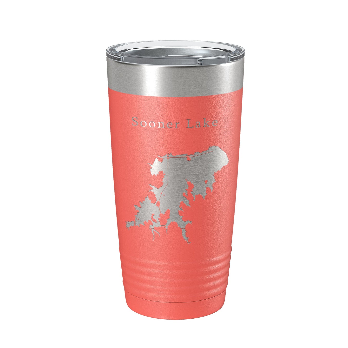 Sooner Lake Map Tumbler Travel Mug Insulated Laser Engraved Coffee Cup Oklahoma 20 oz-20