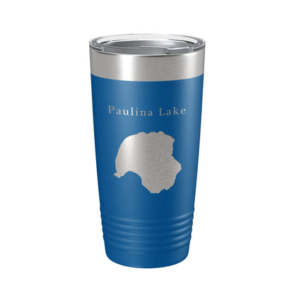 Paulina Lake Map Tumbler Travel Mug Insulated Laser Engraved Coffee Cup Oregon 20 oz-6