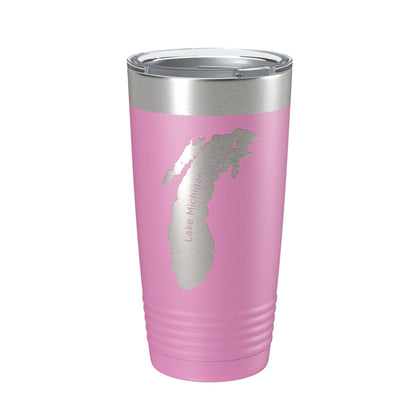 Lake Michigan Map Tumbler Travel Mug Insulated Laser Engraved Coffee Cup Illinois Wisconsin Indiana Michigan 20 oz-14