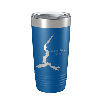 Waterbury Reservoir Tumbler Lake Map Travel Mug Insulated Laser Engraved Coffee Cup Vermont 20 oz-6