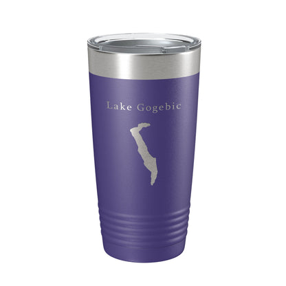 Lake Gogebic Map Tumbler Travel Mug Insulated Laser Engraved Coffee Cup Michigan 20 oz-15