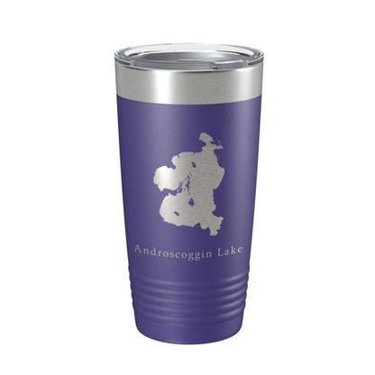 Androscoggin Lake Map Tumbler Travel Mug Insulated Laser Engraved Coffee Cup Maine 20 oz-15