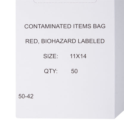 Biohazard Waste Bag McKesson 1 to 3 gal. Red Polyethylene 11 X 14 Inch
