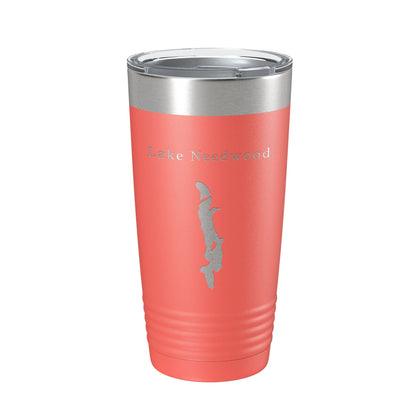 Lake Needwood Map Tumbler Travel Mug Insulated Laser Engraved Coffee Cup Maryland 20 oz-20