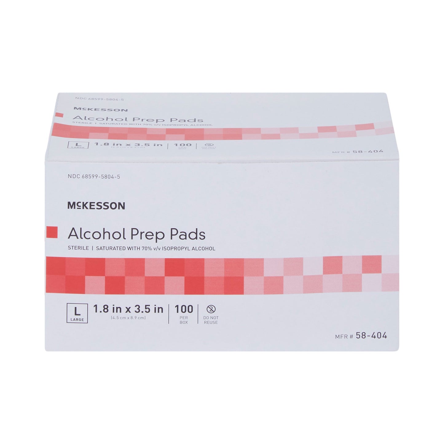 Alcohol Prep Pad McKesson 70% Strength Isopropyl Alcohol Individual Packet Large Sterile
