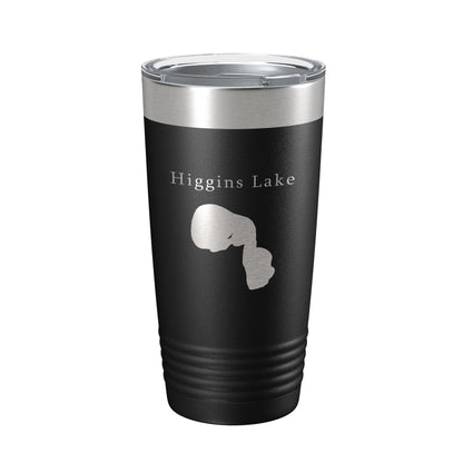 Higgins Lake Map Tumbler Travel Mug Insulated Laser Engraved Coffee Cup Michigan 20 oz-5