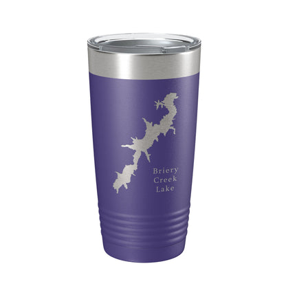Briery Creek Lake Map Tumbler Travel Mug Insulated Laser Engraved Coffee Cup Virginia 20 oz-15