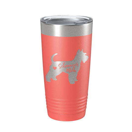 Schnauzer Mom Tumbler Dog Travel Mug Gift Insulated Laser Engraved Coffee Cup 20 oz-20