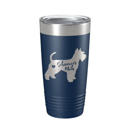 Schnauzer Mom Tumbler Dog Travel Mug Gift Insulated Laser Engraved Coffee Cup 20 oz-8