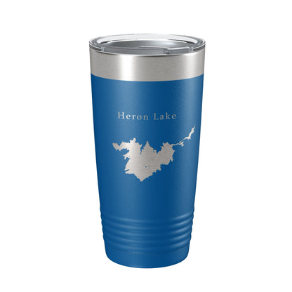 Heron Lake Map Tumbler Travel Mug Insulated Laser Engraved Coffee Cup New Mexico 20 oz-6