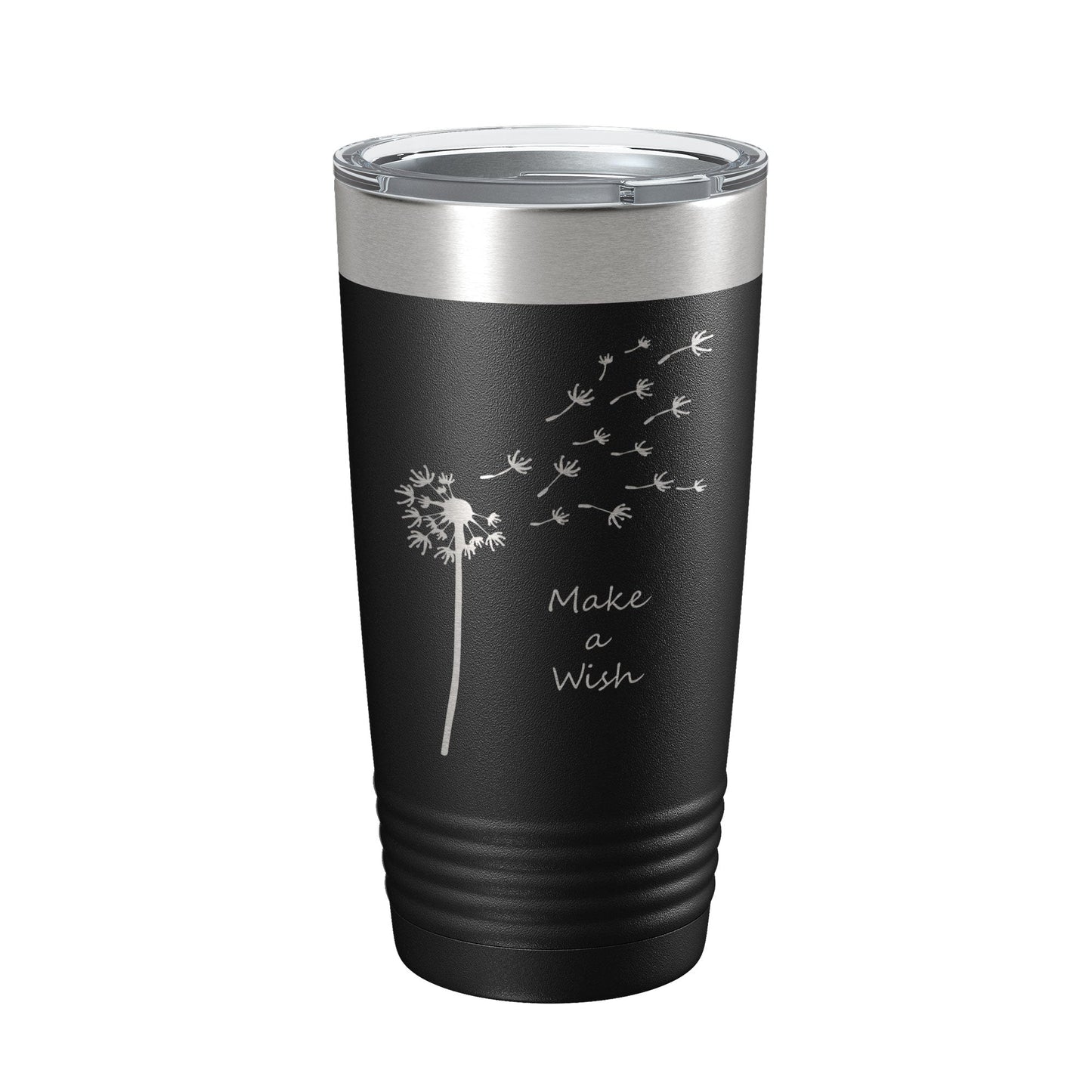 Dandelion Make A Wish Tumbler Travel Mug Gift Mom Daughter Her Women Girls Insulated Laser Engraved Coffee Cup 20 oz-5