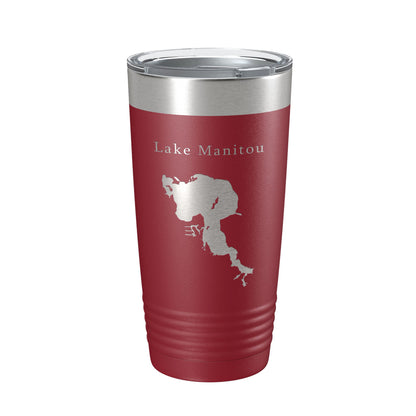 Lake Manitou Map Tumbler Travel Mug Insulated Laser Engraved Coffee Cup Indiana 20 oz-18