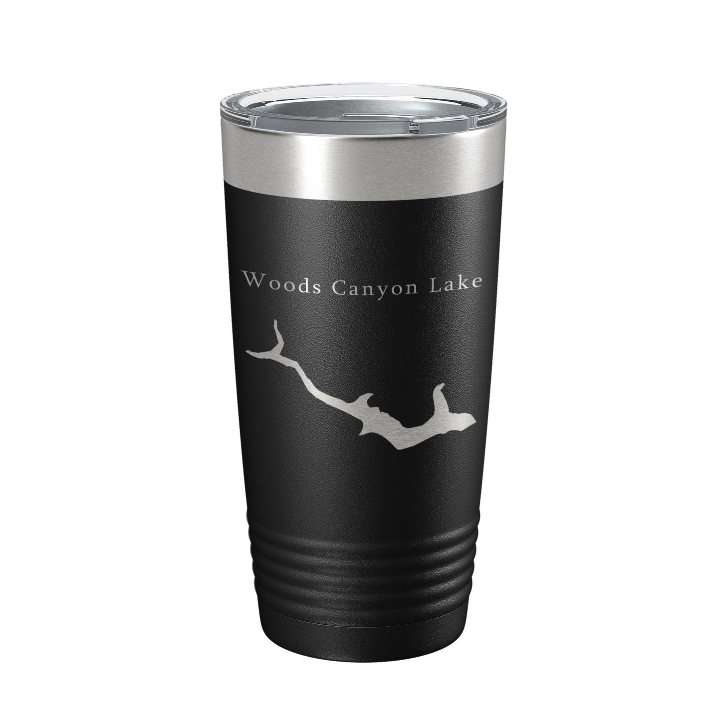 Woods Canyon Lake Map Tumbler Travel Mug Insulated Laser Engraved Coffee Cup Arizona 20 oz-0