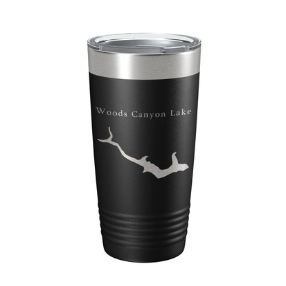 Woods Canyon Lake Map Tumbler Travel Mug Insulated Laser Engraved Coffee Cup Arizona 20 oz-5