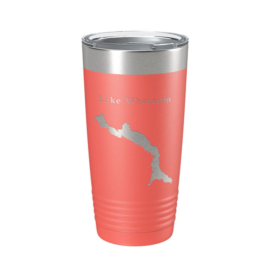 Lake Whatcom Map Tumbler Travel Mug Insulated Laser Engraved Coffee Cup Washington 20 oz-20