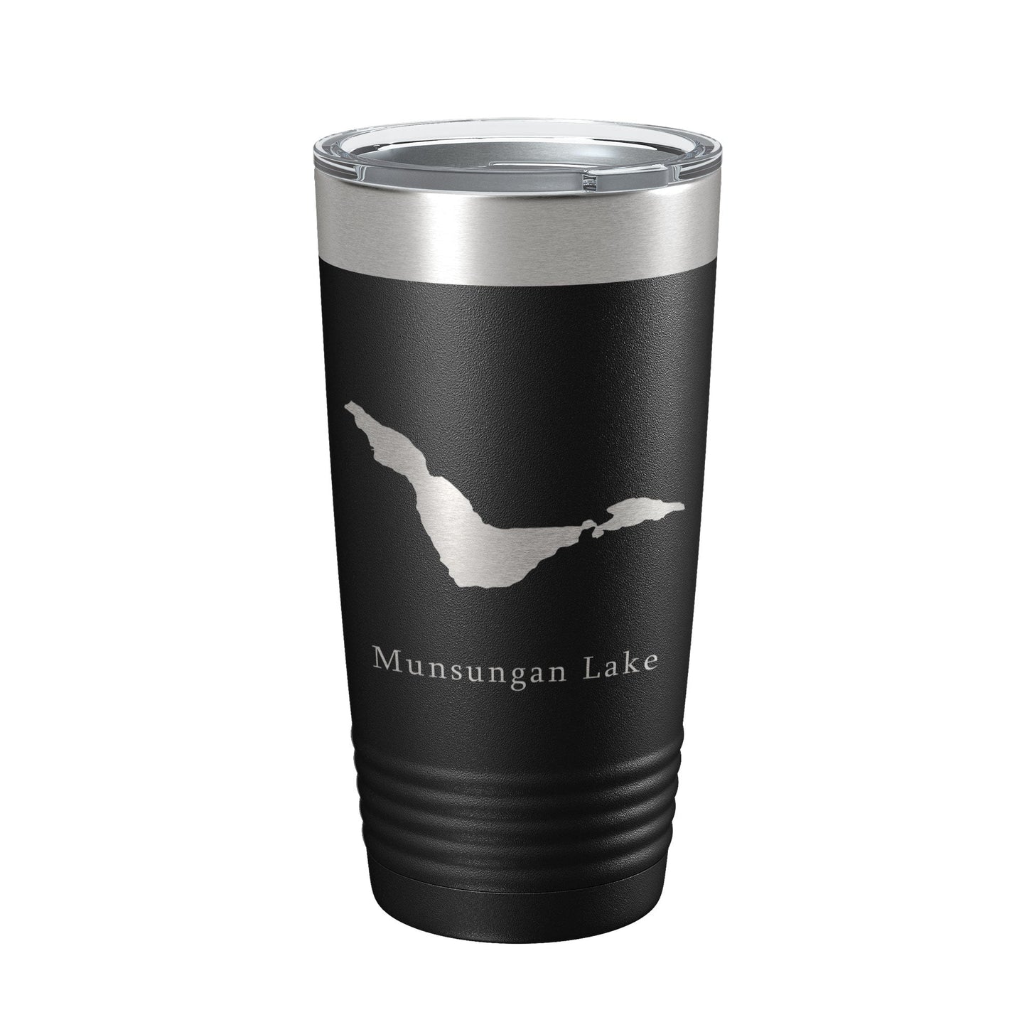 Munsungan Lake Map Tumbler Travel Mug Insulated Laser Engraved Coffee Cup Maine 20 oz-0