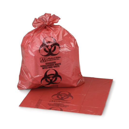 Biohazard Waste Bag McKesson 20 to 25 gal. Red Polyethylene 28 X 31 Inch