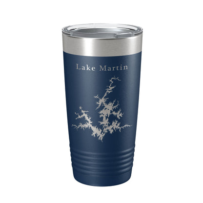 Lake Martin Map Tumbler Travel Mug Insulated Laser Engraved Coffee Cup Alabama 20 oz-2