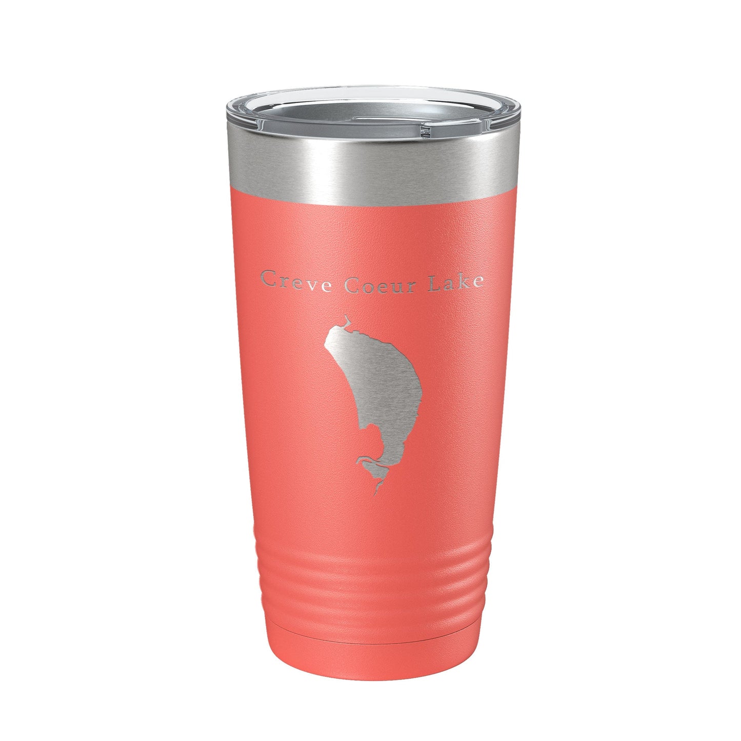 Creve Coeur Lake Map Tumbler Travel Mug Insulated Laser Engraved Coffee Cup St. Louis, Missouri 20 oz-20