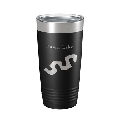 Dawn Lake Map Tumbler Travel Mug Insulated Laser Engraved Coffee Cup Arizona 20 oz-0