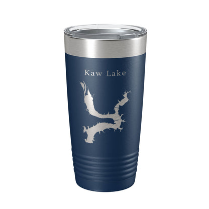 Kaw Lake Map Tumbler Travel Mug Insulated Laser Engraved Coffee Cup Oklahoma 20 oz-2