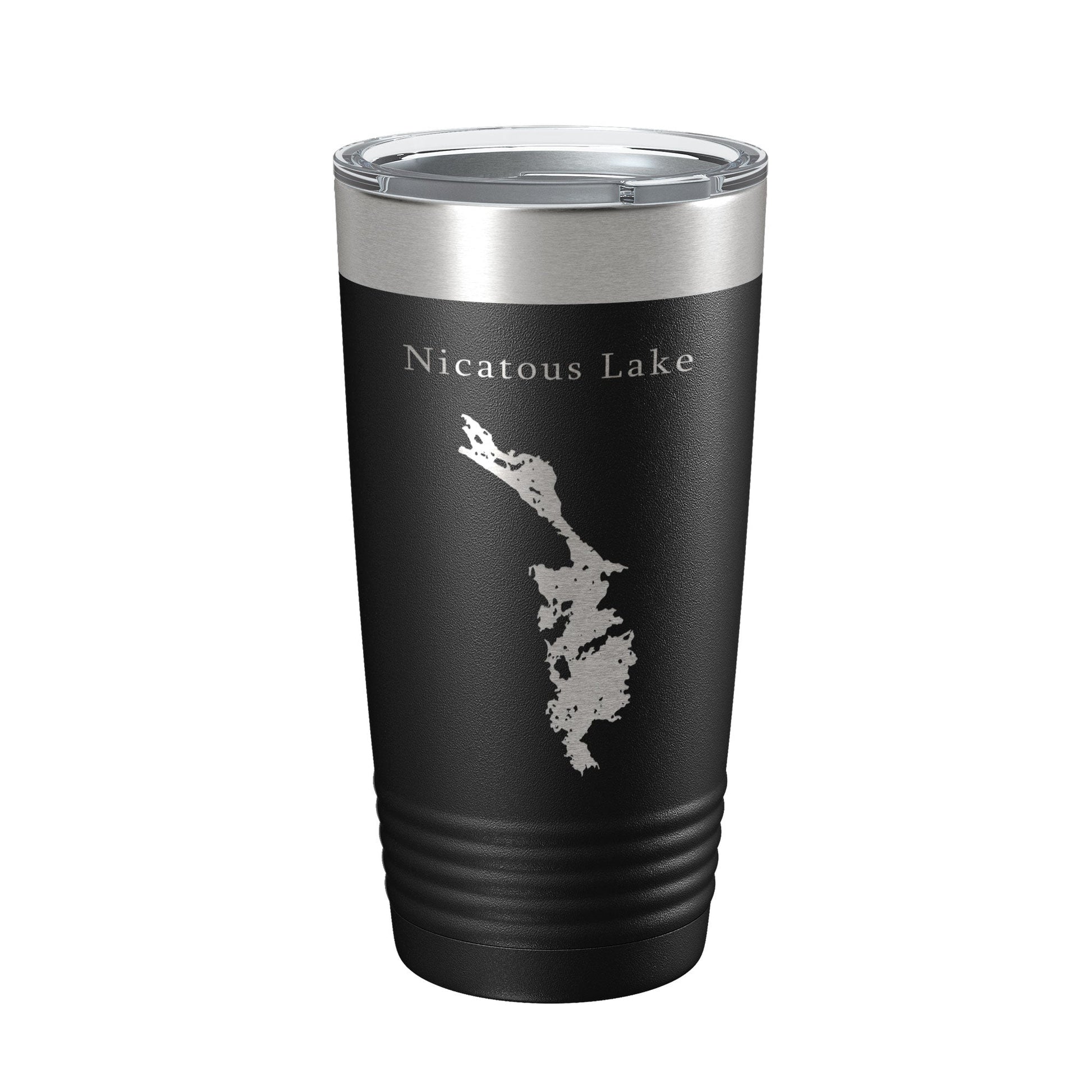 Nicatous Lake Map Tumbler Travel Mug Insulated Laser Engraved Coffee Cup Maine 20 oz-5
