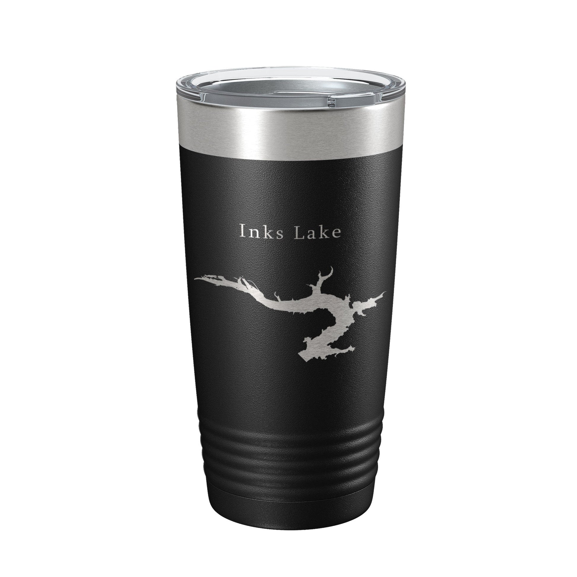 Inks Lake Map Tumbler Travel Mug Insulated Laser Engraved Coffee Cup Texas 20 oz-5