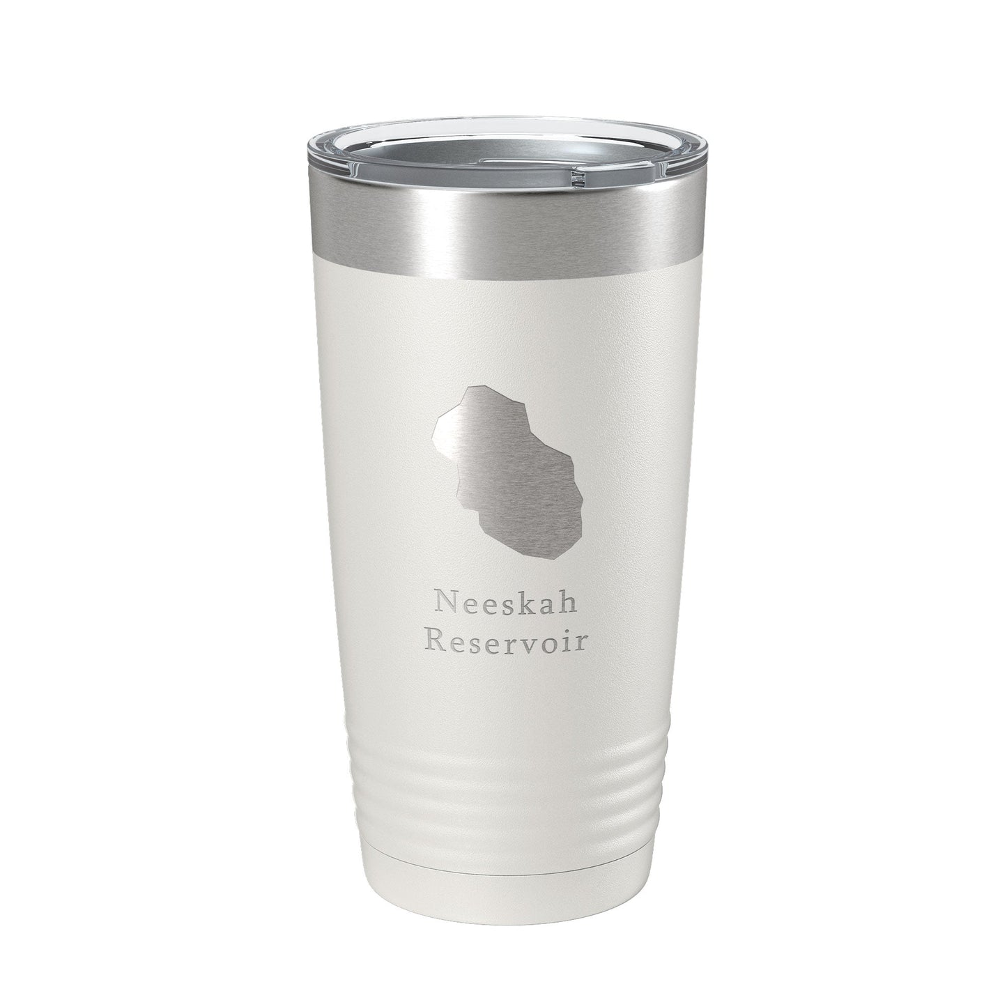 Neeskah Reservoir Tumbler Lake Map Travel Mug Insulated Laser Engraved Coffee Cup Colorado 20 oz-1