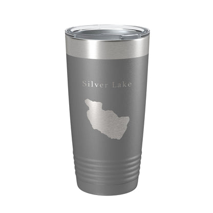 Silver Lake Map Tumbler Travel Mug Insulated Laser Engraved Coffee Cup Maine 20 oz-16
