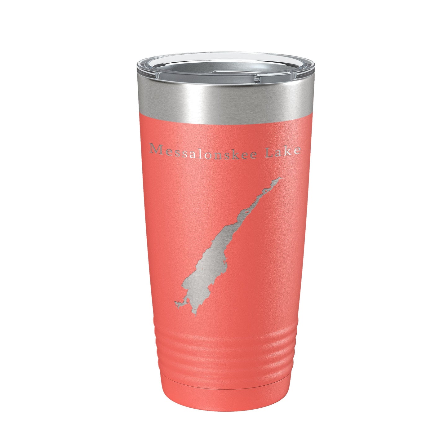 Messalonskee Lake Map Tumbler Travel Mug Insulated Laser Engraved Coffee Cup Maine 20 oz-20