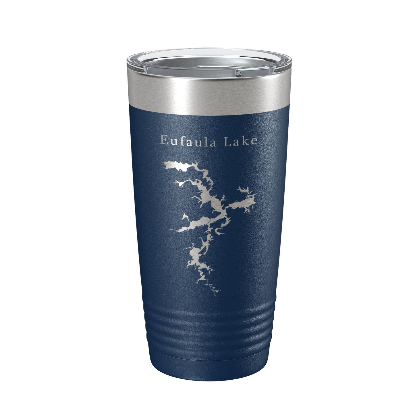 Eufaula Lake Map Tumbler Travel Mug Insulated Laser Engraved Coffee Cup Oklahoma 20 oz-2