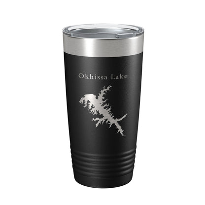 Okhissa Lake Map Tumbler Travel Mug Insulated Laser Engraved Coffee Cup Mississippi 20 oz-5