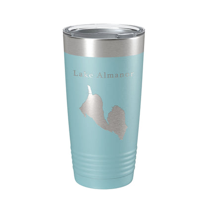 Lake Almanor Map Tumbler Travel Mug Insulated Laser Engraved Coffee Cup California 20 oz-13