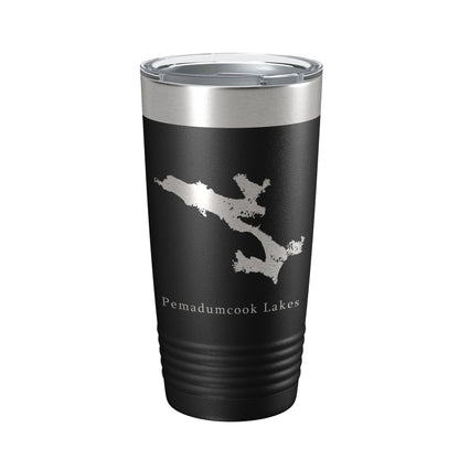 Pemadumcook Chain of Lakes Map Tumbler Travel Mug Insulated Laser Engraved Coffee Cup South Twin Ambajejus Maine 20 oz-5