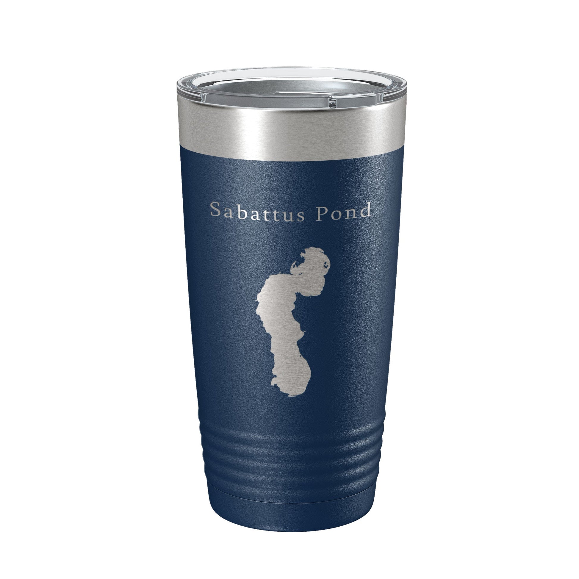 Sabattus Pond Tumbler Lake Map Travel Mug Insulated Laser Engraved Coffee Cup Maine 20 oz-2