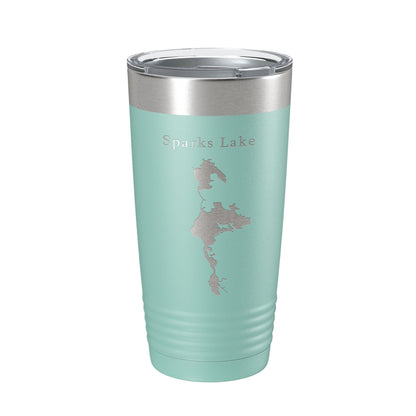 Sparks Lake Map Tumbler Travel Mug Insulated Laser Engraved Coffee Cup Oregon 20 oz-12